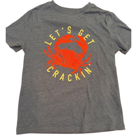 Cat & Jack Let's Get Crackin Crab blue tshirt size s (6/7) - Picture 1 of 3